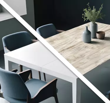 Wandtattoo Esszimmer helles holz für tisch - TenStickers