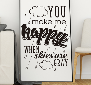 Text Aufkleber Happy Liebe - TenStickers