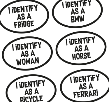 Autoaufkleber ich identifiziere mich als - TenStickers