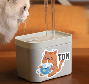 Personalisierter Aufkleber für Wasserschüssel - TenStickers