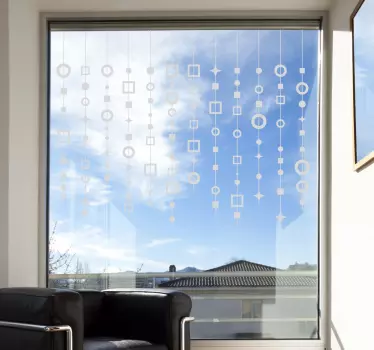 Abstracktes Design Fenster Aufkleber - TenStickers
