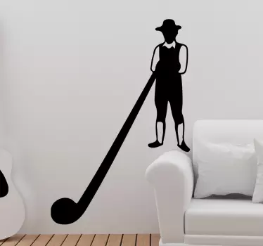 Alphorn musik aufkleber - TenStickers
