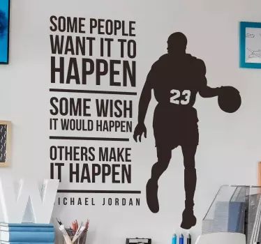 Andere machen es möglich basketball wandaufkleber - TenStickers