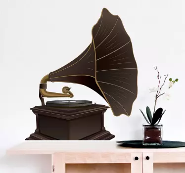 Antikes Grammophon Aufkleber - TenStickers