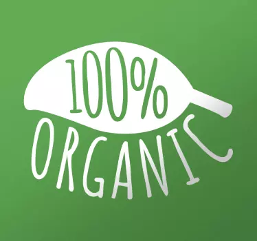 Aufkleber 100% Organisch - TenStickers