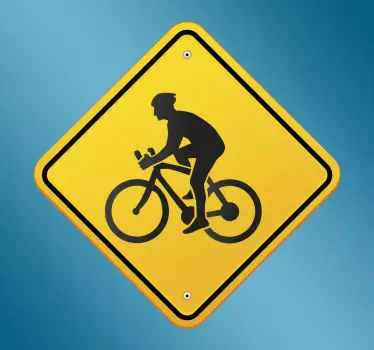 Wandtattoo Achtung Fahrradfahrer - TenStickers