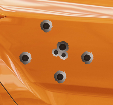 Aufkleber Auto Schusslöcher Effekt - TenStickers