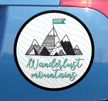 Aufkleber Auto Fernweh berge - TenStickers