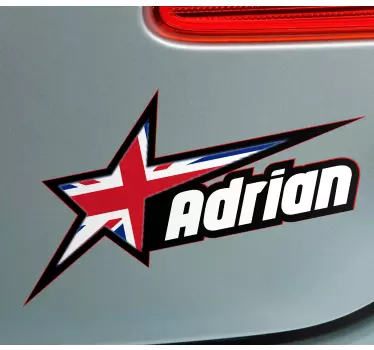 Aufkleber Auto Flagge des vereinigten königreichs und benutzerdef - TenStickers