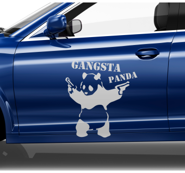 Aufkleber Auto Gangsta-panda - TenStickers