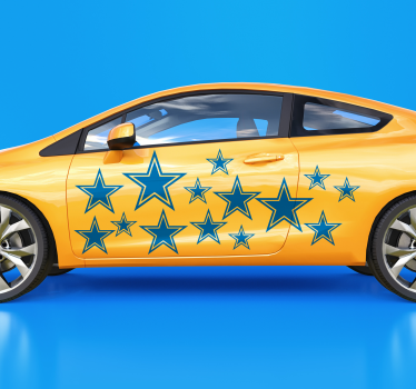 Pack von 15 Aufkleber Auto Goldene Sterne - TenStickers