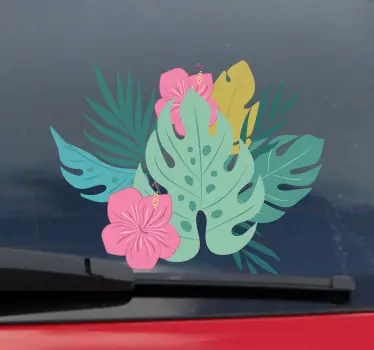 Aufkleber Auto Hawaii-blume - TenStickers