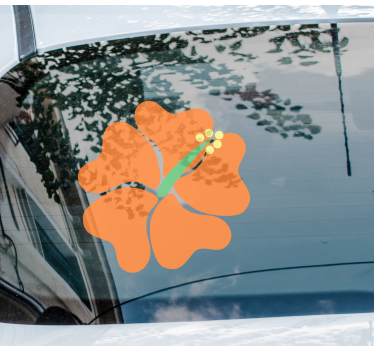 Aufkleber Auto Hibiskus - TenStickers