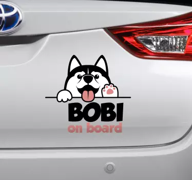 Personalisierbarer Hund Baby on Board Aufkleber - TenStickers