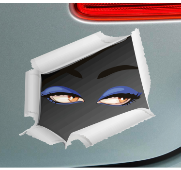 Aufkleber Auto Realistische frauenaugen spähen - TenStickers