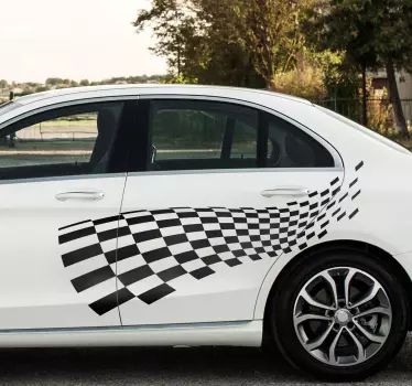 Autoaufkleber rennflagge - TenStickers