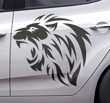 Aufkleber Auto Stammeslöwenprofil - TenStickers