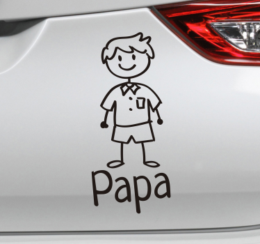 Aufkleber Auto Strichmännchen mit Namen - TenStickers