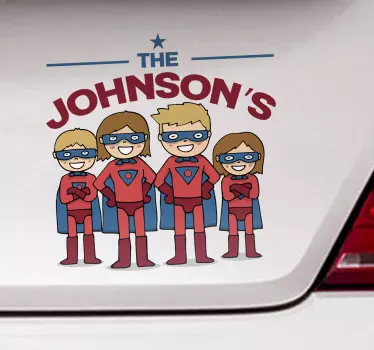 Aufkleber Auto Superfamilie - TenStickers