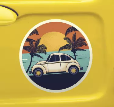 Aufkleber Auto Willkommen im auto der 70er jahre - TenStickers
