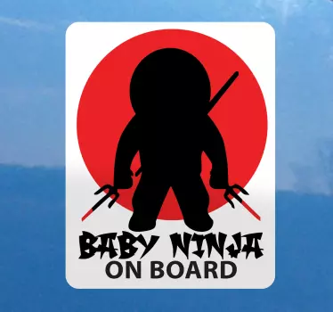 Baby Ninja on Board Baby on Board Aufkleber - TenStickers