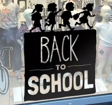 Aufkleber Back to School negativ - TenStickers