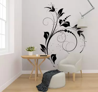 Wandtattoo dekorative Blumenranke - TenStickers