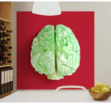 Aufkleber Esszimmer Salat mit dem aussehen eines gehirns - TenStickers