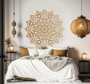Luxuriöser arabischer Mandala Wandtattoo Schlafzimmer - TenStickers