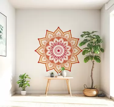 Aufkleber floral Mandala Sonnenform - TenStickers