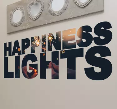 Wandtattoo Happiness Lights - TenStickers
