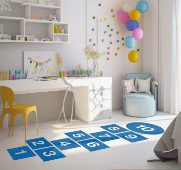 Himmel und Hölle Spiel Aufkleber quadratisch - TenStickers