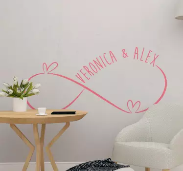 Aufkleber Hochzeit Mann und frau unendlich - TenStickers