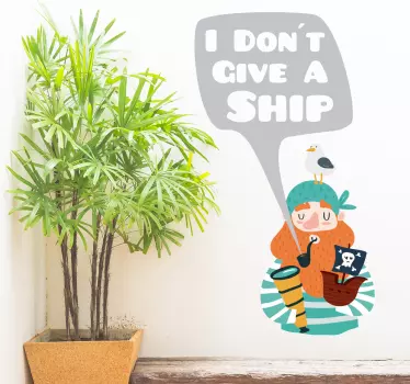Aufkleber I don´t give a ship - TenStickers