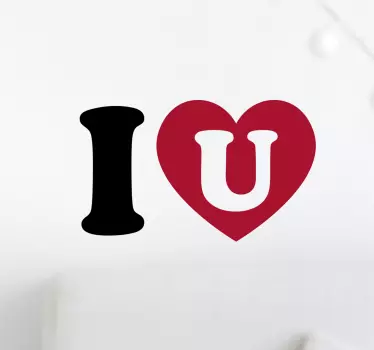 Aufkleber I Herz U - TenStickers