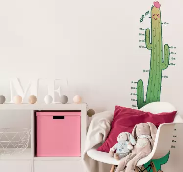 Wandtattoo für Zuhause Kaktus Maßband - TenStickers