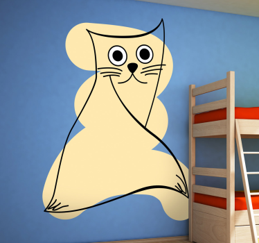 Wandtattoo Katze abstrakt - TenStickers
