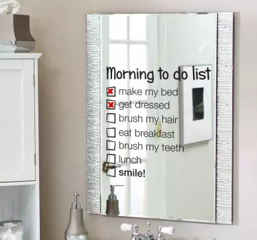 Aufkleber mit der Morgen To-do-list - TenStickers