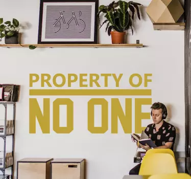 Aufkleber property of no one - TenStickers