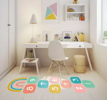 Regenbogen Aufkleber Spiel Himmel und Hölle - TenStickers