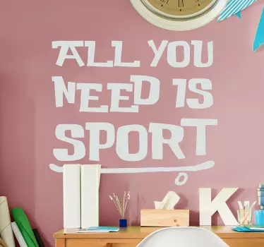 Aufkleber Text Brauche Sport - TenStickers