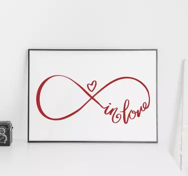 Aufkleber Text Liebe Unendlichkeit Symbol - TenStickers