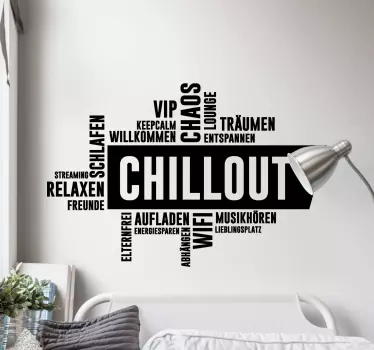 Aufkleber Text Moderne chillout-wortwolke - TenStickers