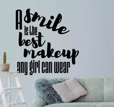 Aufkleber Text Motivationsmädchen zitieren lächeln - TenStickers