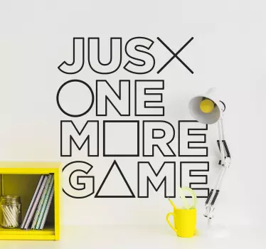 Aufkleber Text Nur noch ein spiel - TenStickers