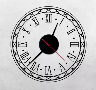 Aufkleber Uhr Retro-stil mit römischen ziffern - TenStickers