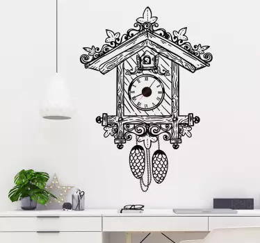Aufkleber Uhr mit römischen Ziffern - TenStickers