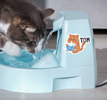 Personalisierter Aufkleber für Wasserschüssel - TenStickers