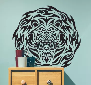 Aufkleber Wildes Tier Löwe Tribal - TenStickers