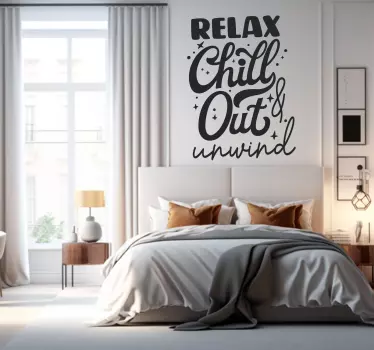 Aufkleber Zitat Entspannen und chillen - TenStickers